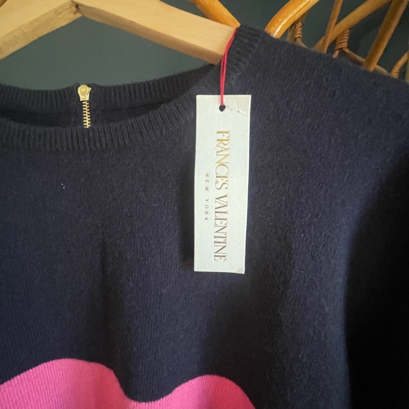 Navy and Pink Frances Valentine Sweater NWT Size XL - Picture 5 of 8